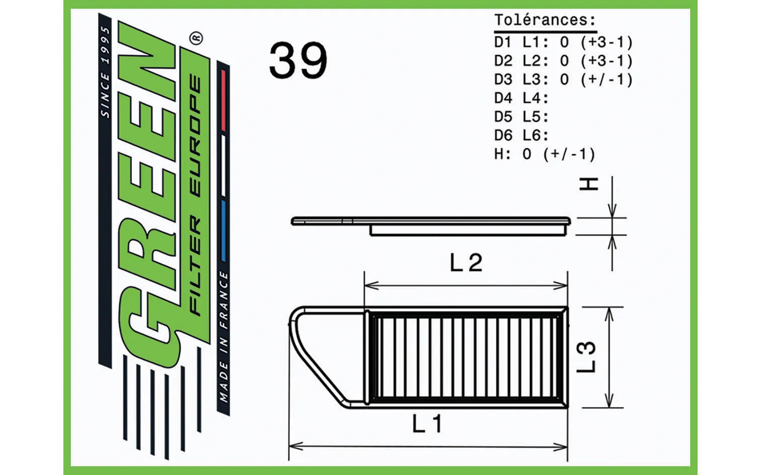 Filtre à air pour CITROEN C3 III (B618) 1,6L HDI (92 cv) années 11/17> ref. P960521 – Image 2