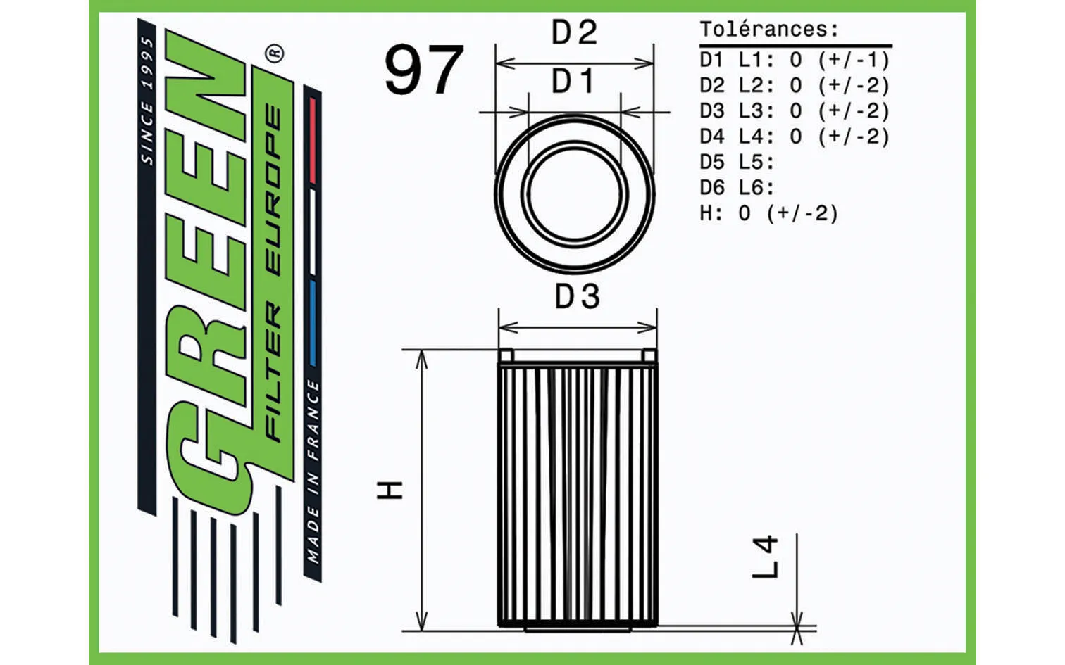 Filtre à air pour MINI MINI COOPER I 1,6L COMPRESSOR R53>R56 (Boite à air JCW/ Air box JCW) (170 cv) ref. G491625 – Image 2