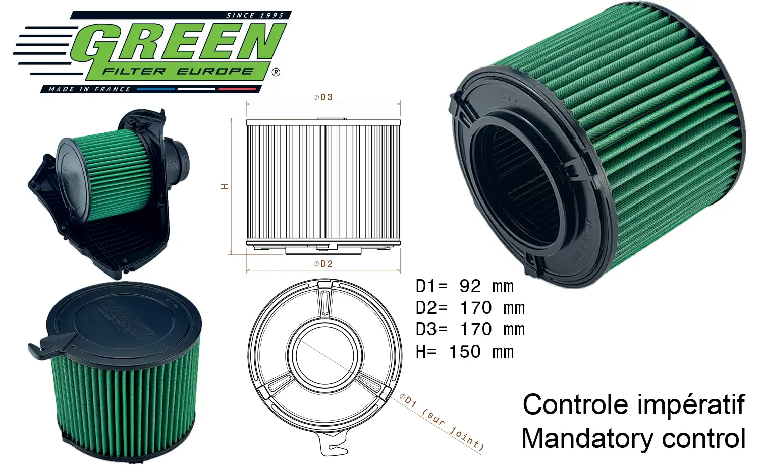 Photo du filtre à air pour AUDI Q5 II (FY/FYB) 55 TFSI e Quattro